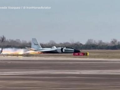 WATCH: Investigation underway after NASA jet's fiery hard landing in Texas