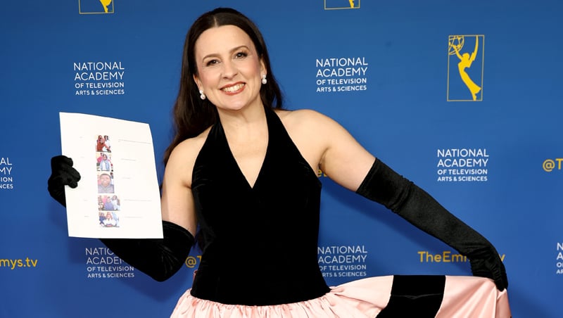 Ms. Rachel Wears Dress Embroidered with Sudanese Children's Words to Emmys Event