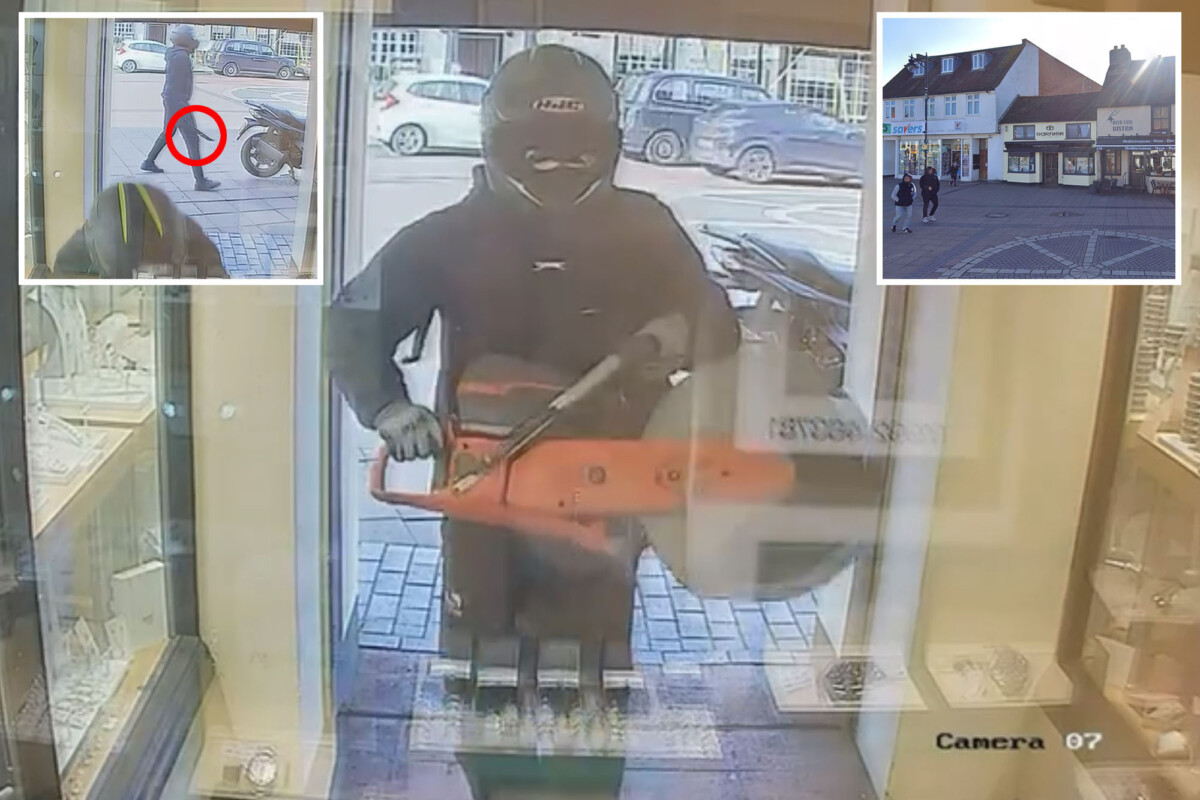 Unhinged crook pulls out circular saw to rob jewelry store in brazen daylight robbery