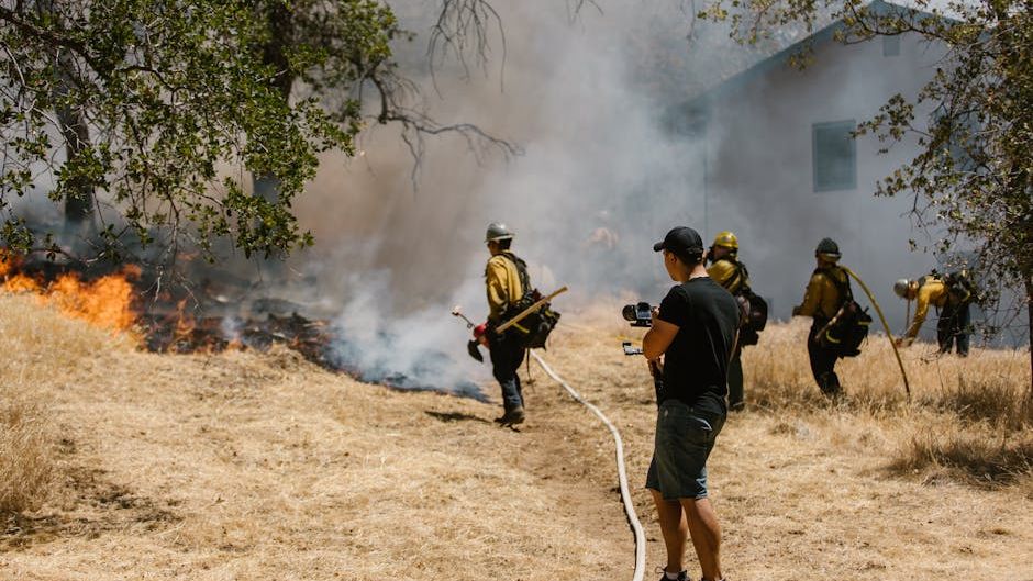 Photos show firefighters battling Southern California blaze